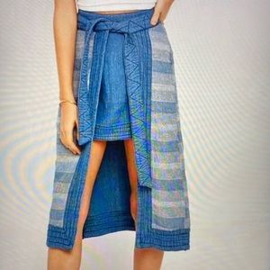 Stunning Free People Wrap Midi Skirt – Unique Layered Design, Size 4